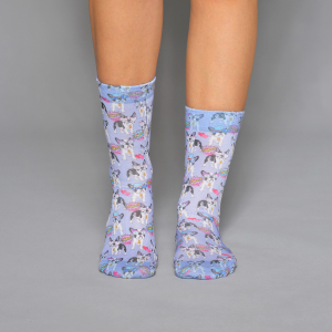 Damen Socken mit Baumwollanteil - Light Blue RICH PUG
